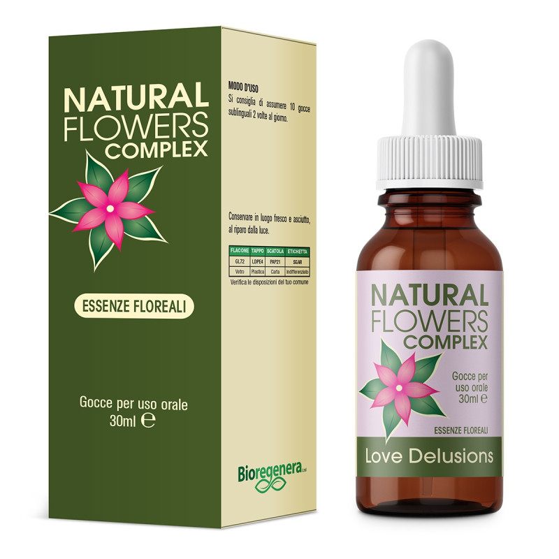 NATURAL FLOWERS LOVE DELUSIONS essenze floreali Gocce 30 ml