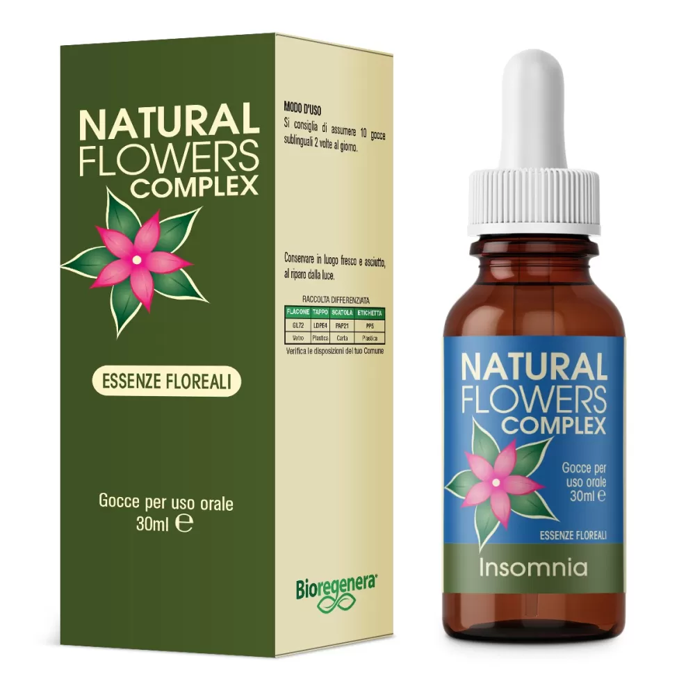 NATURAL FLOWERS INSOMNIA essenze floreali Gocce 30 ml