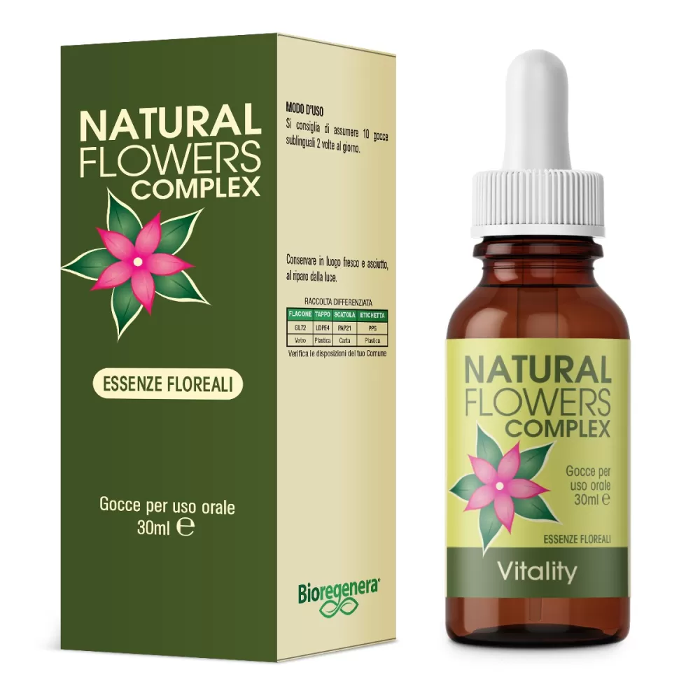 NATURAL FLOWERS VITALITY essenze floreali Gocce 30 ml